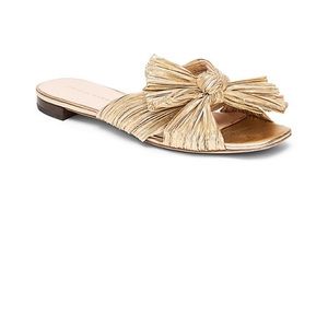 Loeffler Randall NIB Gold size 8
Daphne Flat Metallic Leather Sandals